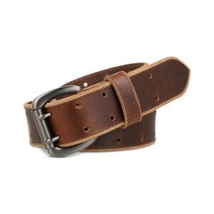 Frye Mens Leather Dual Pin Belt 30 Brown - NWT $58